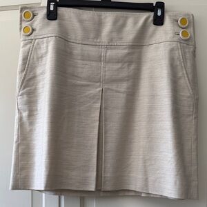Elegant Cream Skirt with Button Accents from j. Crew